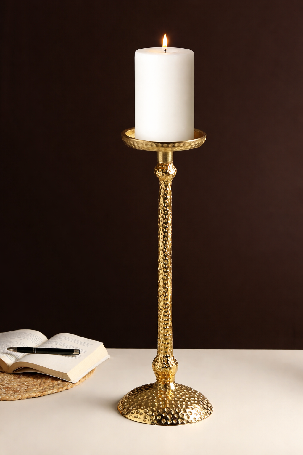 Expobazaar Harrington small gold candle holder