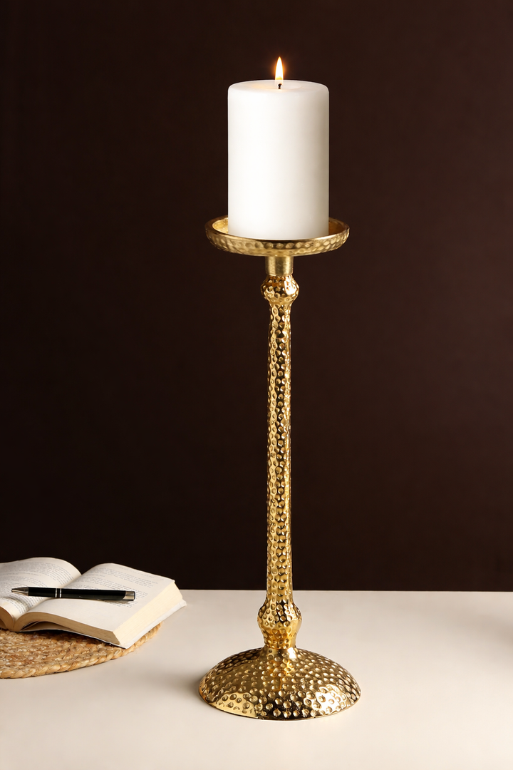 Expobazaar Harrington small gold candle holder