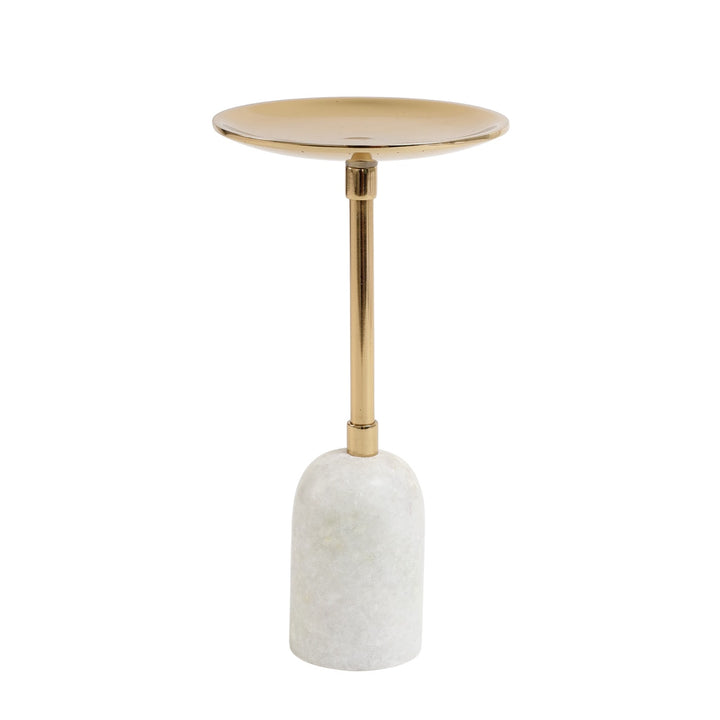 Expobazaar Marble Pillar Candle Large Stand In Gold