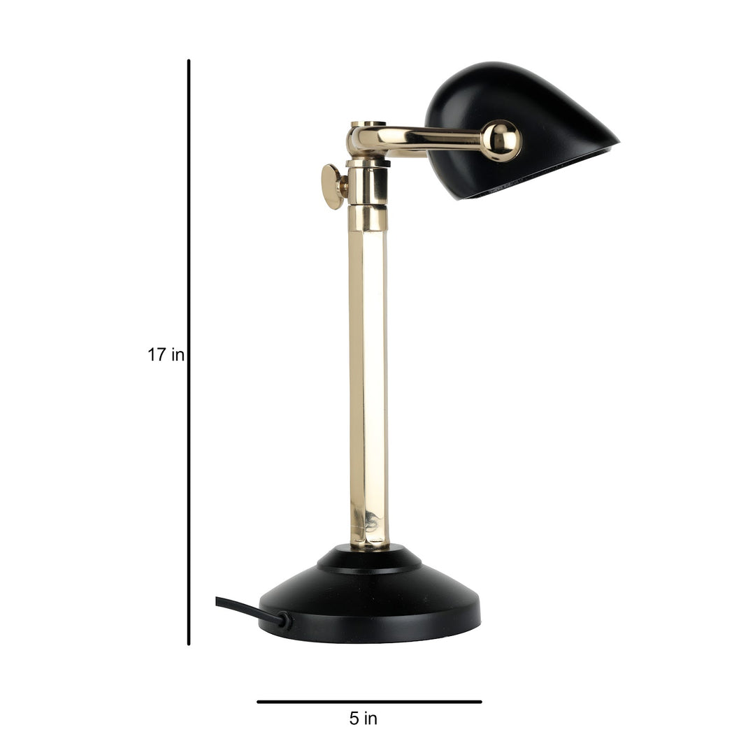 Expobazaar Handcrafted Black Banker's Adjustable Lamp
