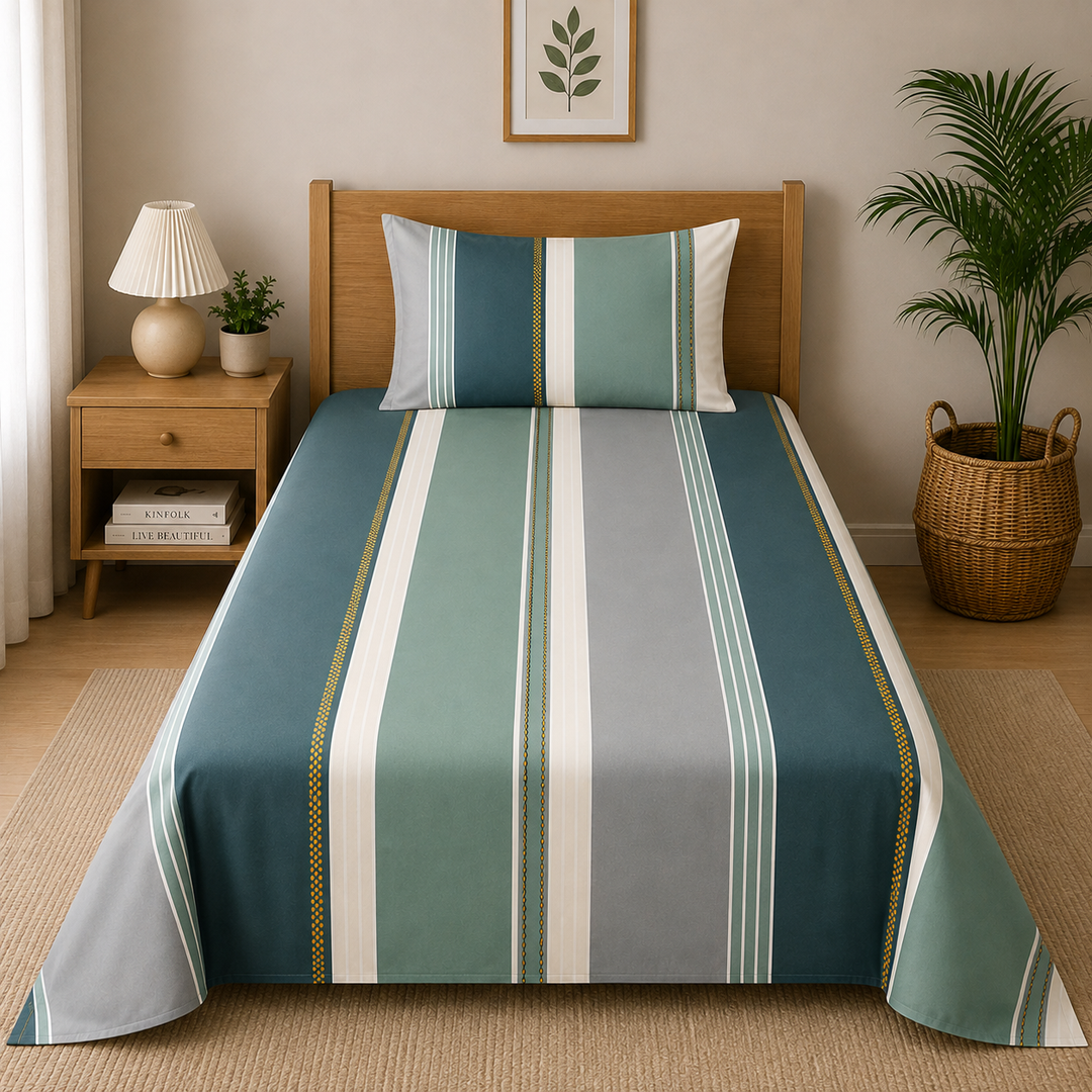 Kids Playful Geometric Print Bedsheet