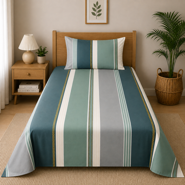 Kids Playful Geometric Print Bedsheet