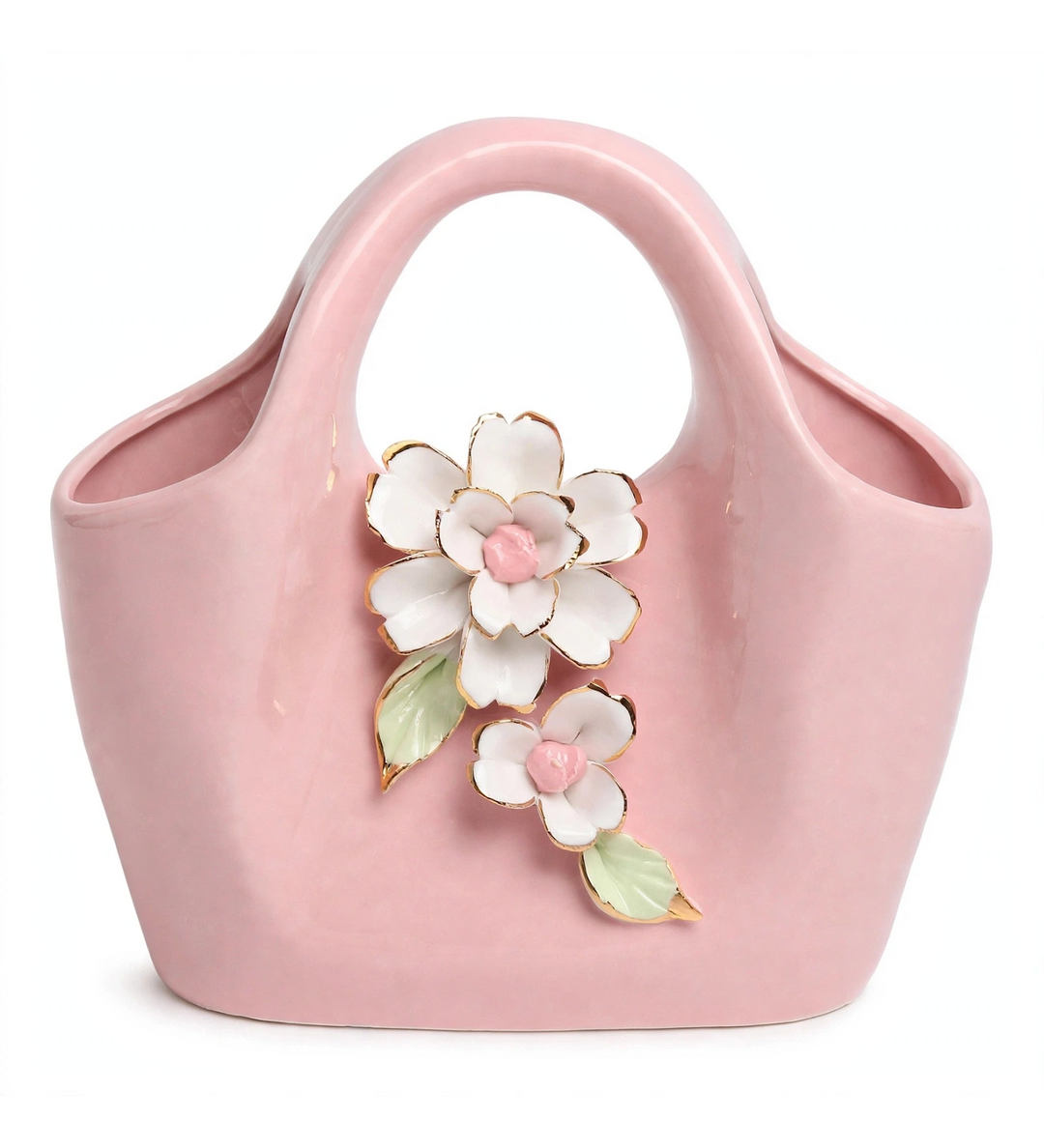 Handbag Fleur Porcelain Flower Vase Pink view 4