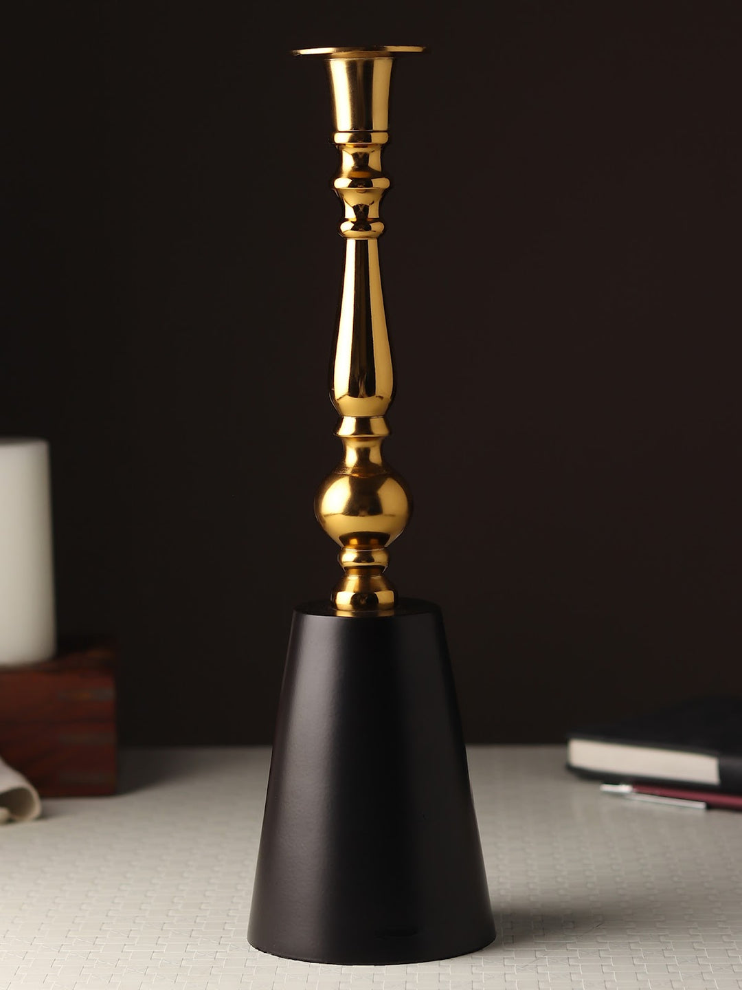 Expobazaar Valora Gold Candle Holder Small