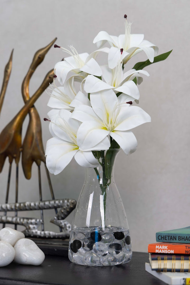 Expobazaar Elegant Artificial Lily Flower Bunch for Home Decor