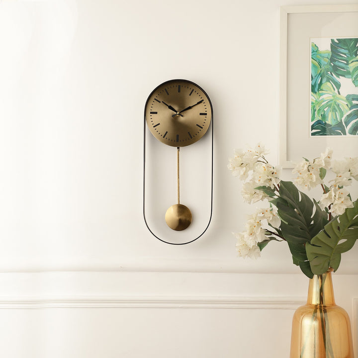 Expobazaar Gold Aluminium Analog Designer Pendulum Pendulum