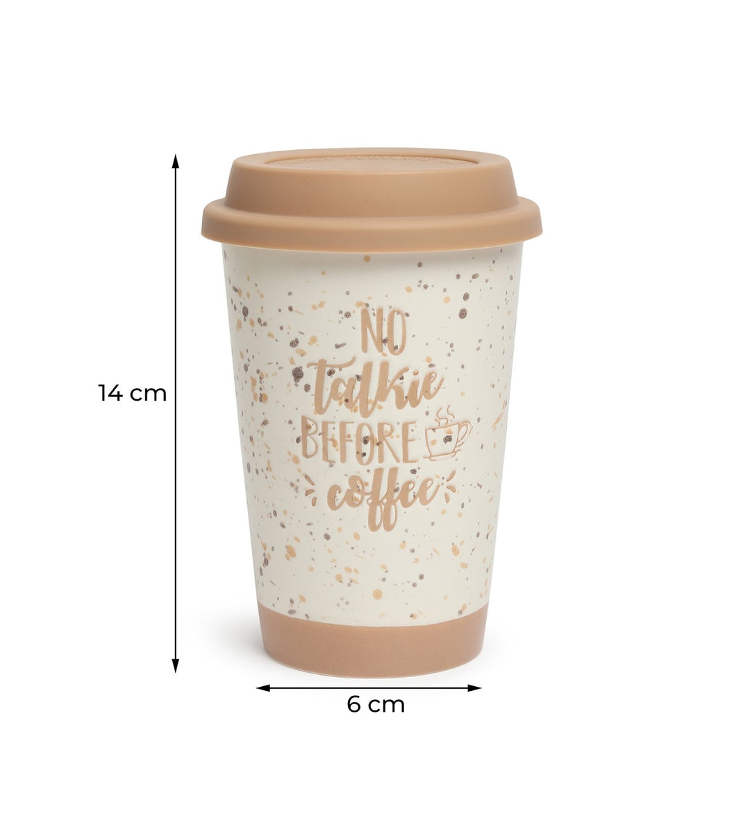 Coffee First Terrazzo Ceramic Coffee Mug Beige view 3