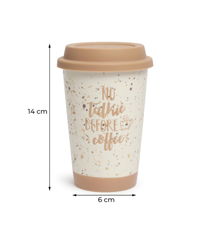 Coffee First Terrazzo Ceramic Coffee Mug Beige view 3