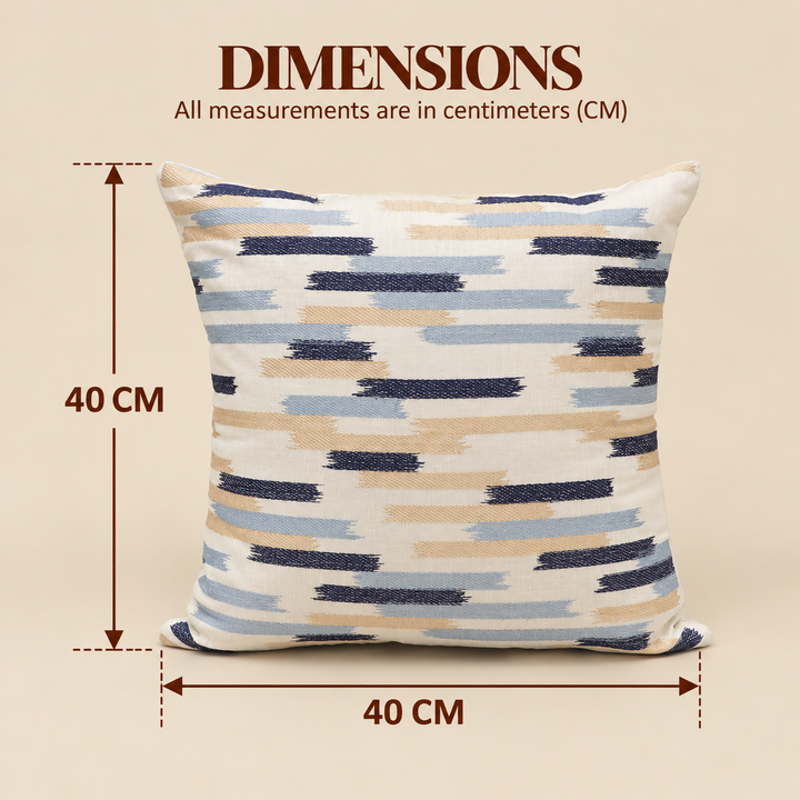 Abstract Brushstroke Embroidered Cushion Cover, View 5