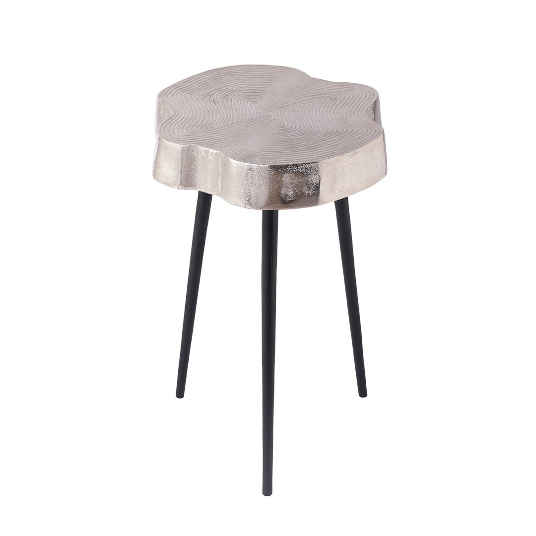 Expobazaar Sawed Log Side Table in Silver