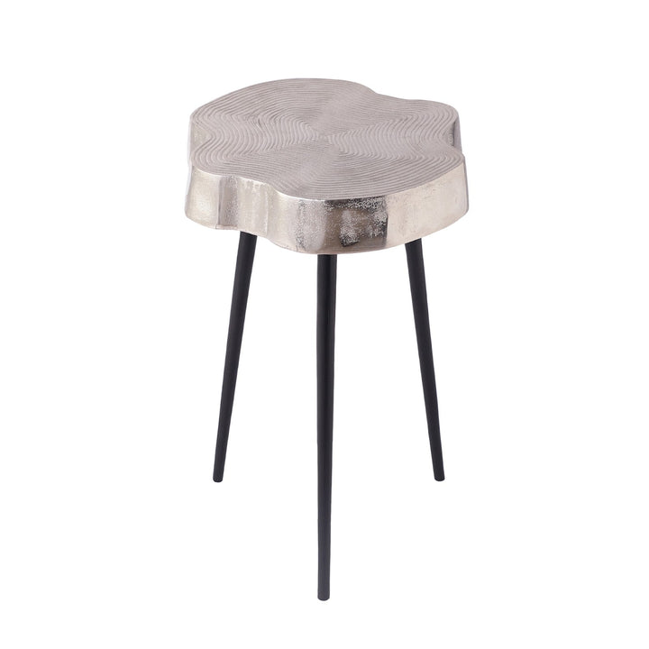 Expobazaar Sawed Log Side Table in Silver
