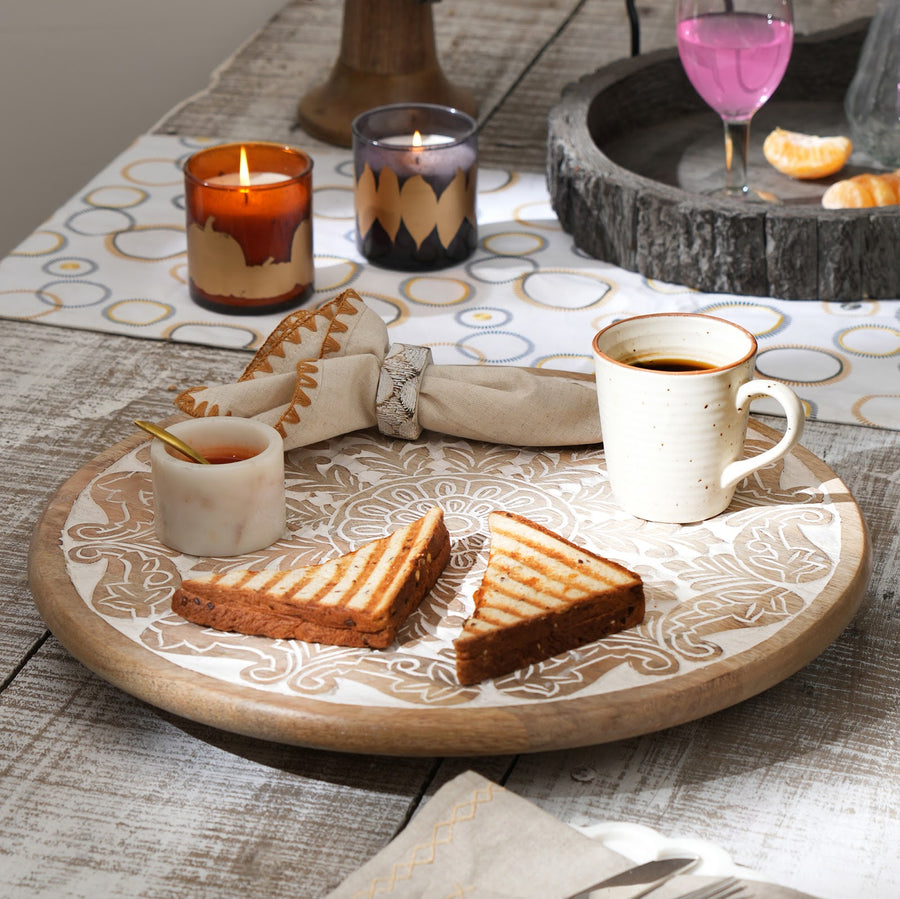 Ornate Rotating Serving Lazy Susan
