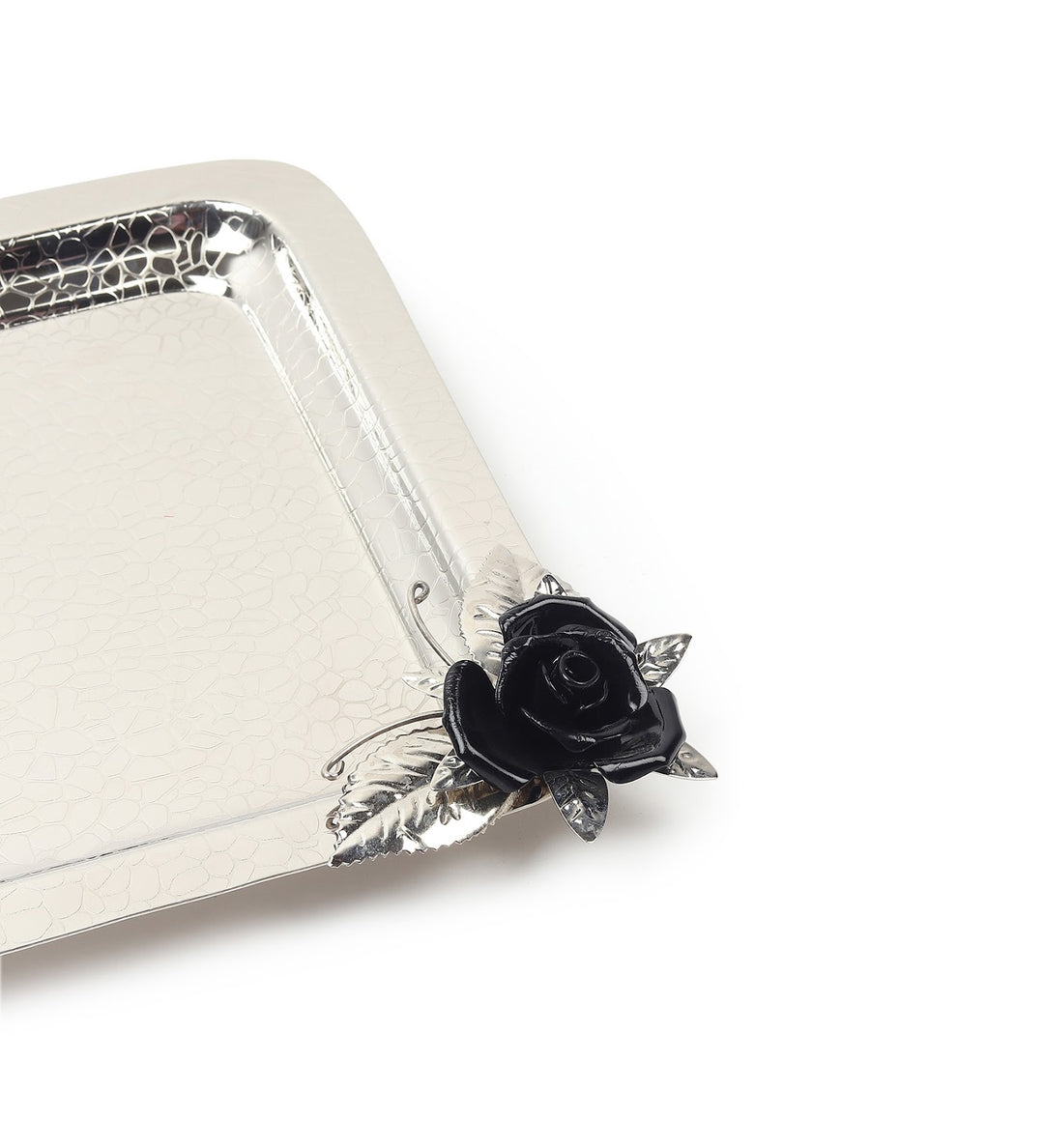 Petal Eclat Square Stainless Steel Serving Tray Black view 6