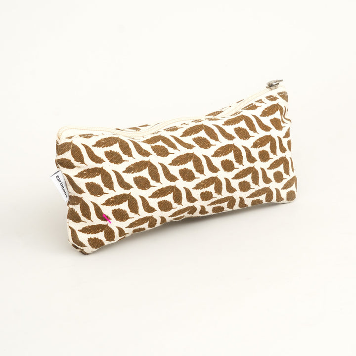 Leaf Print Tassel Pencil Pouch, View 3