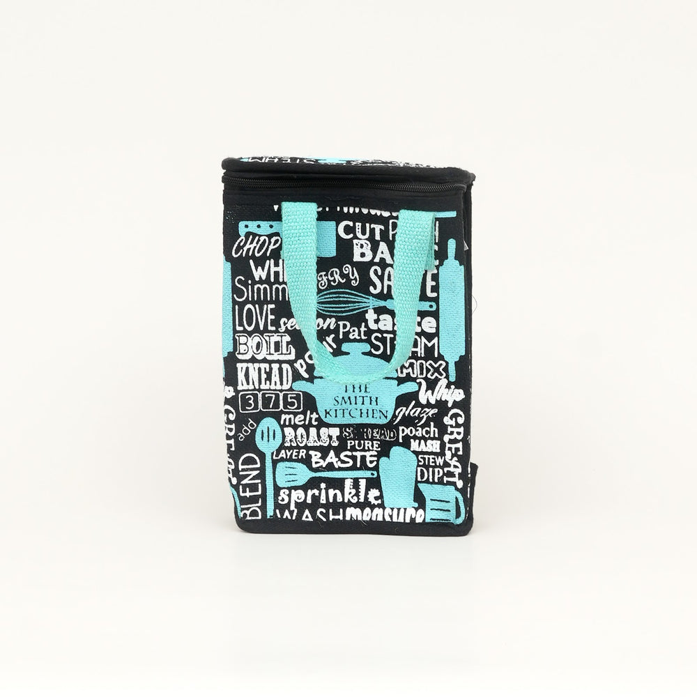 Insulated Jute Lunch Bag, Kitchen Print, View 2