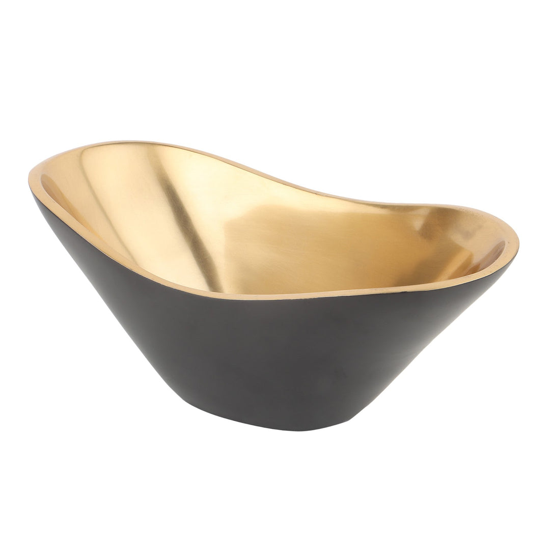 Expobazaar Opulent Oval Gold Serving  Bowl