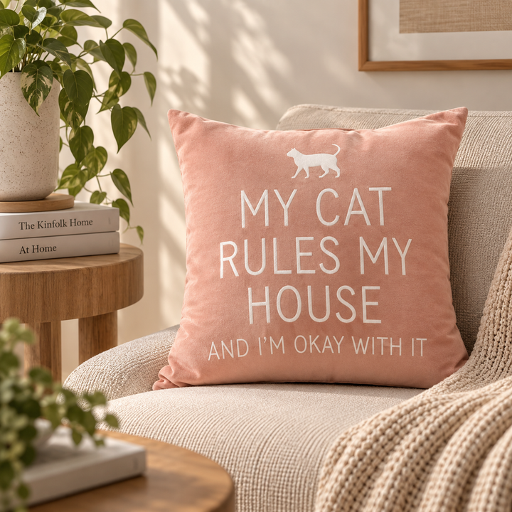 My Cat Velvet Cushion Cover 46 x 46 cm, view 5