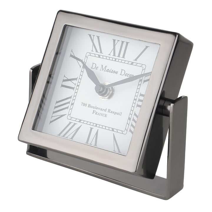 Expobazaar Time's Canvas ( Medium ) Black Iron Table Clock