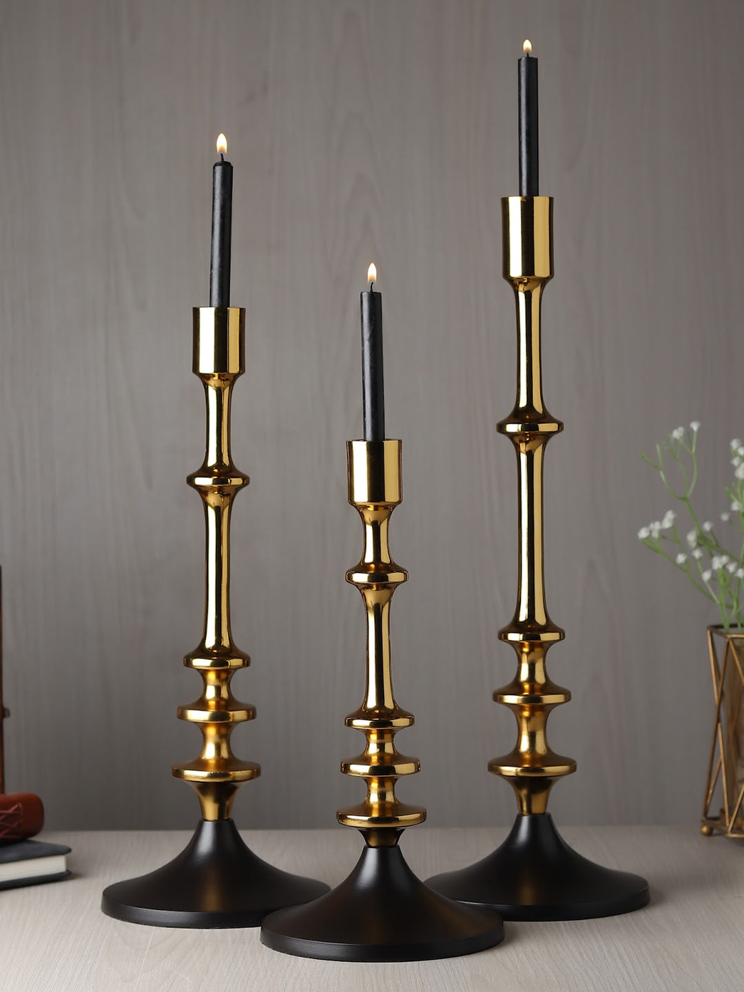 Expobazaar Aristea Gold Candle Holder Large