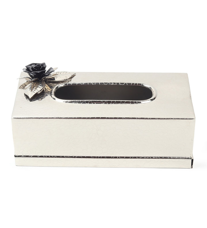 Petal Eclat Stainless Steel Tissue Box Holder Black view 4