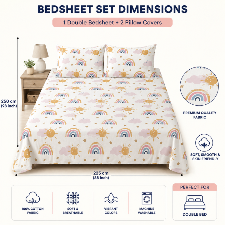Kids Playful Space Print Bedsheet