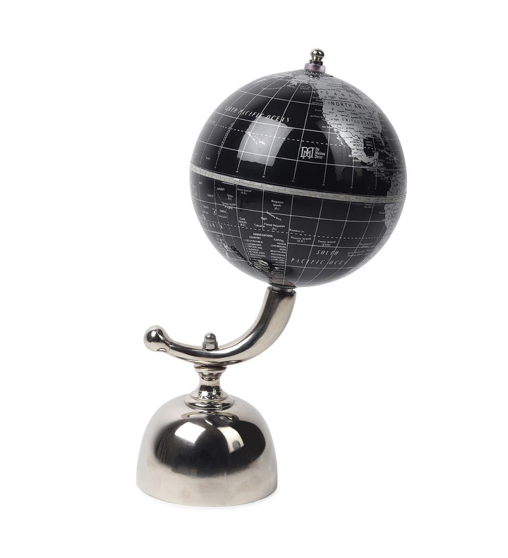 Noir Meridian Black and Silver Desktop World Globe view 4