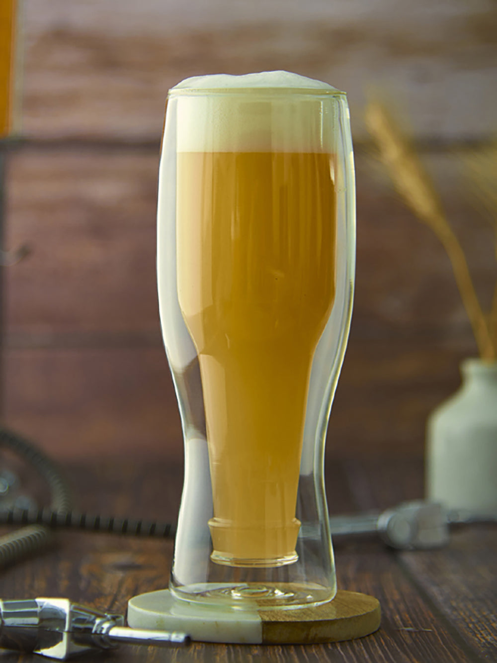 Borosilicate Double Wall Beer Glass in double-wall glass, 330 ml