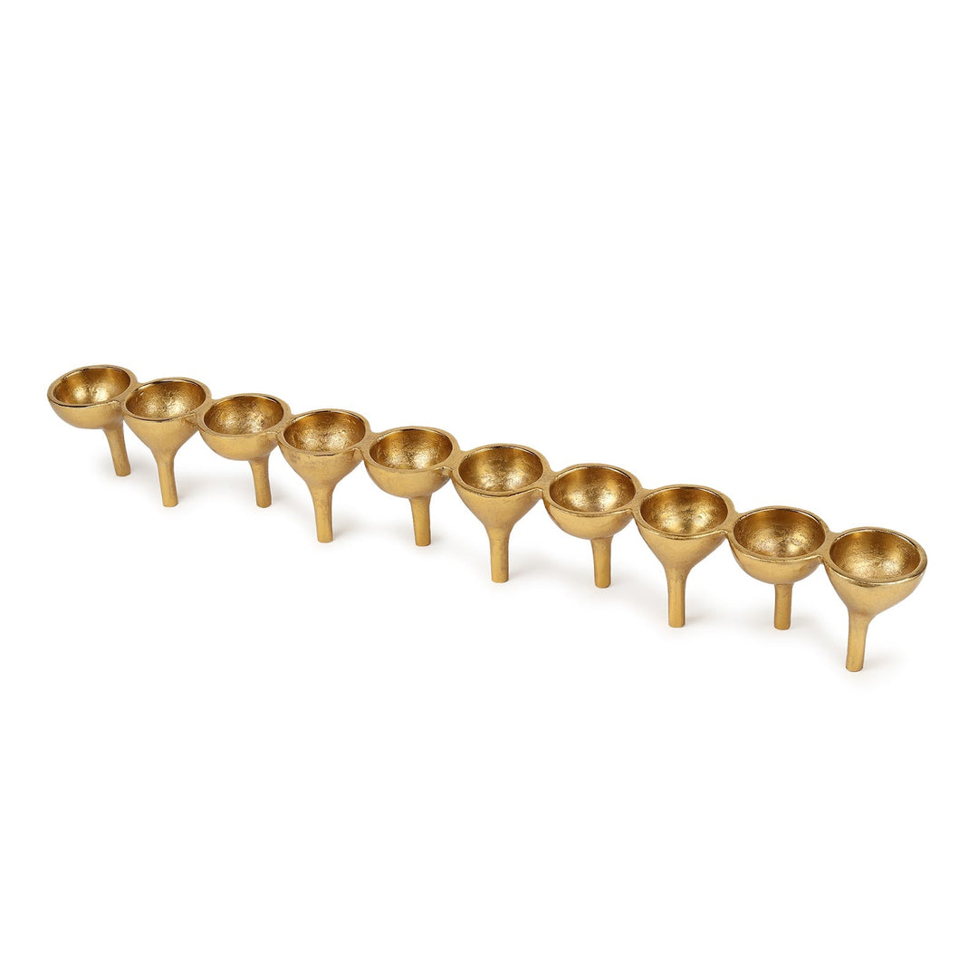 Expobazaar Rivera Candle & T-Light holder Large Gold