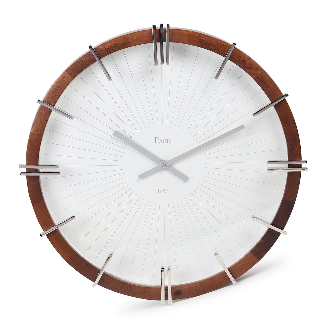 Expobazaar Eclipta Silver Wall Clock