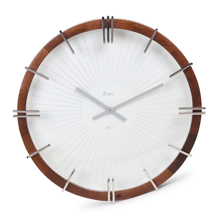 Expobazaar Eclipta Silver Wall Clock
