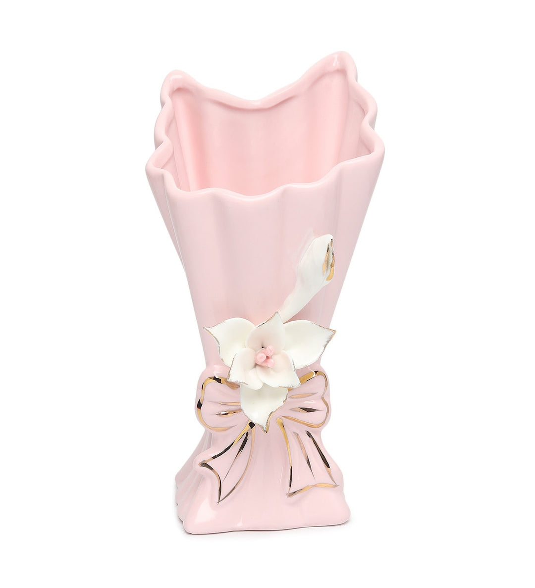 Isolde Fleur Floral Porcelain Vase Pink Small view 5