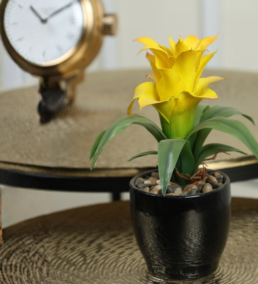 Expobazaar Artificial Bromeliad Bonsai for Vibrant Table Decor