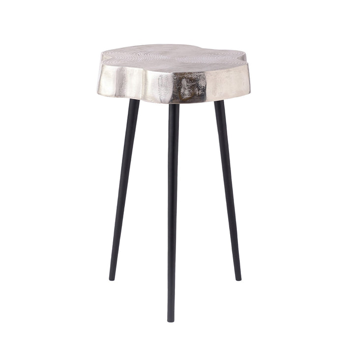 Expobazaar Sawed Log Side Table in Silver