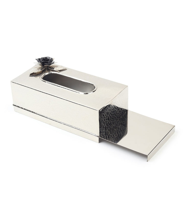 Petal Eclat Stainless Steel Tissue Box Holder Black view 6