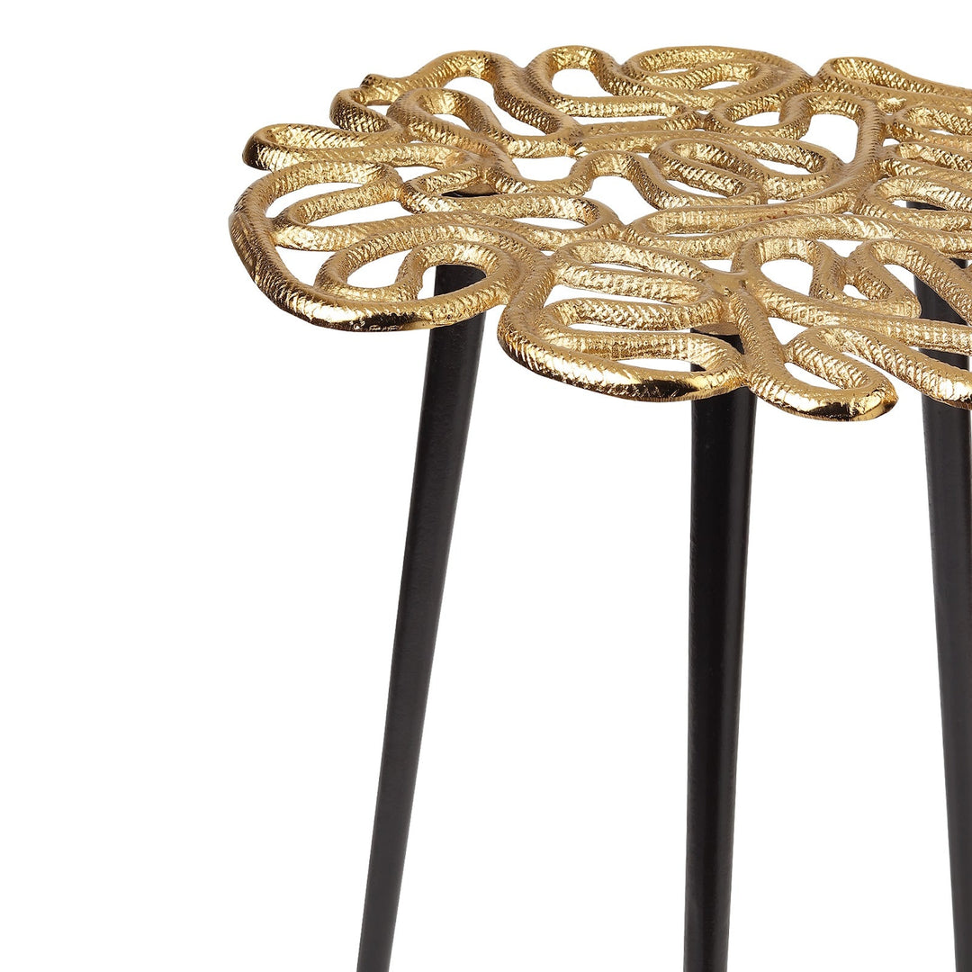 Expobazaar Sliitherin's end Table in Gold