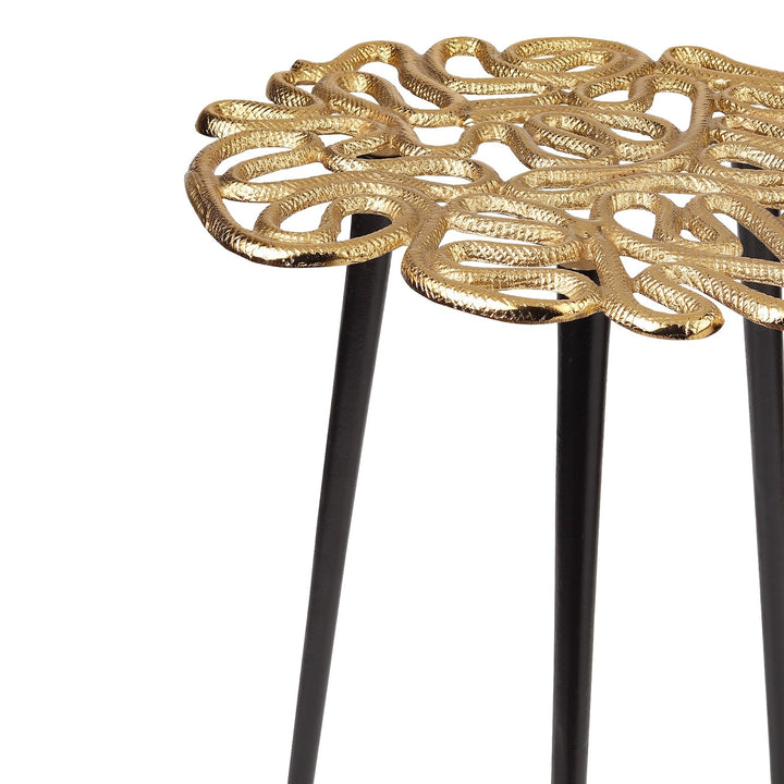 Expobazaar Sliitherin's end Table in Gold