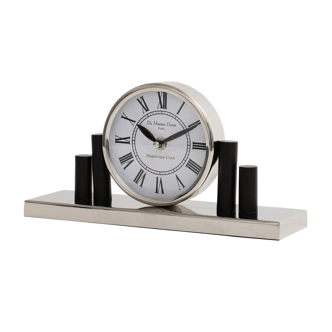 Expobazaar Harbor Hour Clock In Silver