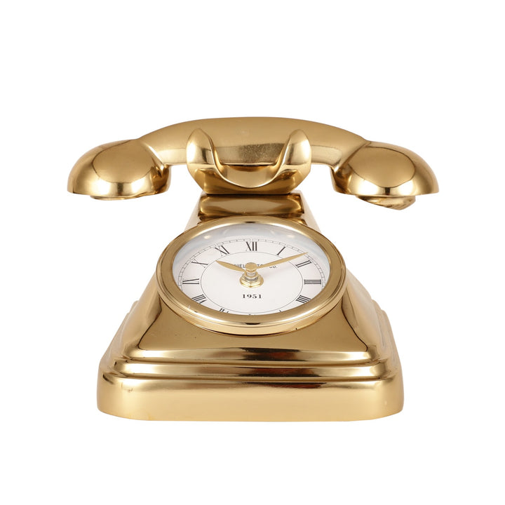 Expobazaar Dialtime Table Clock In Gold Finish