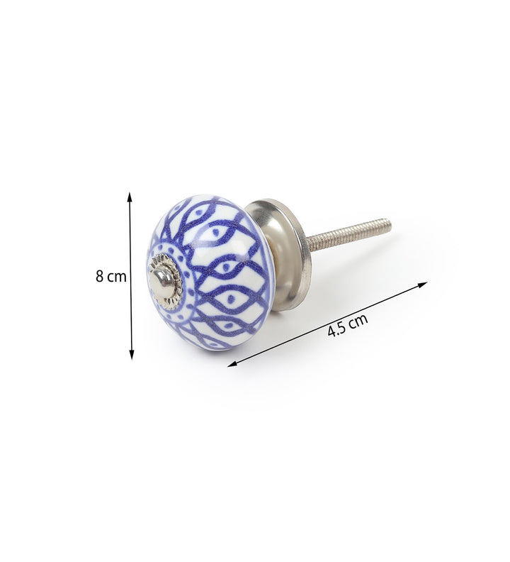 Virelia Hand Painted Ceramic Wardrobe Knobs Set of 6 view 3