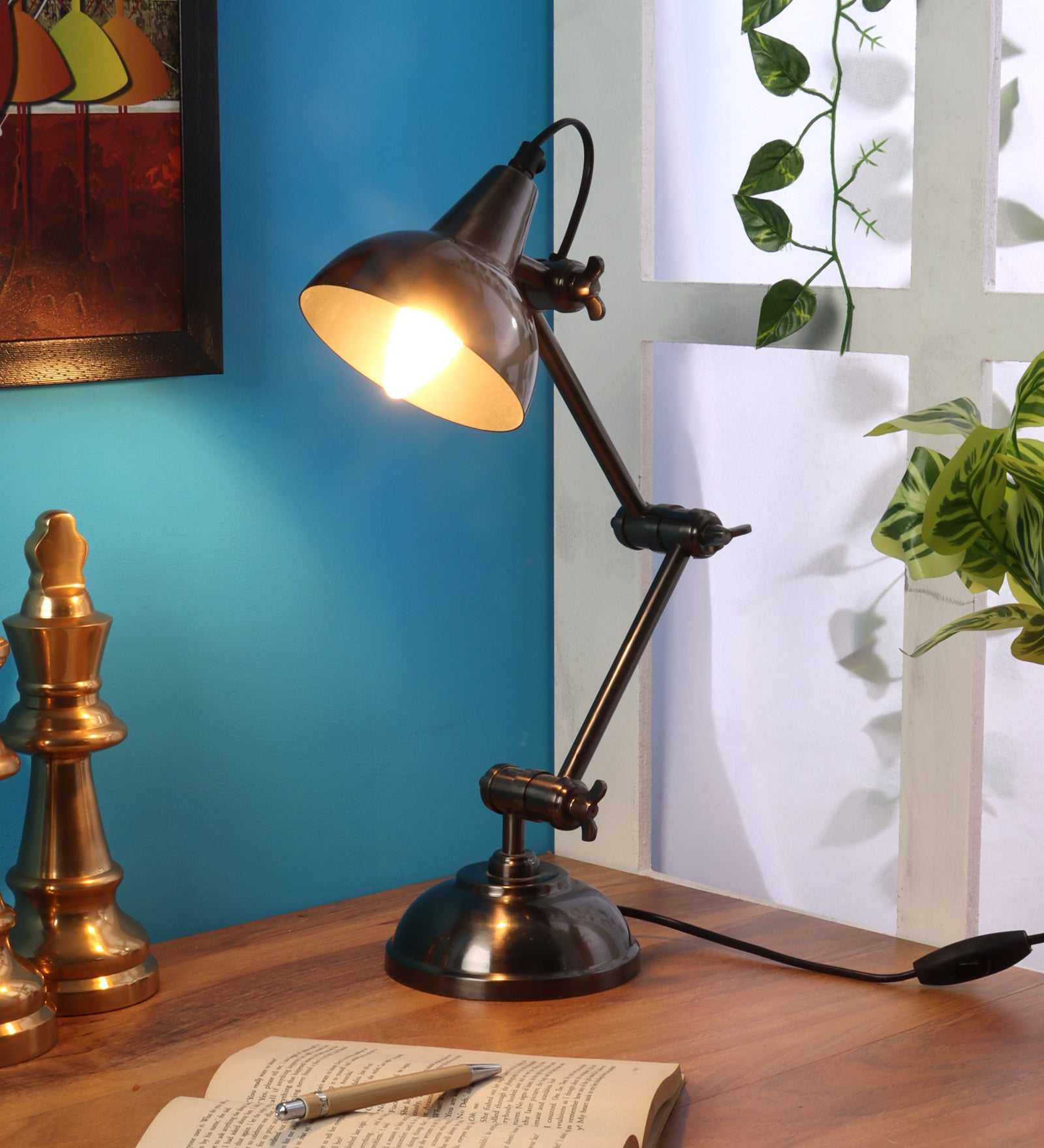 Poulsen Pharmacy Hinged Lamp | Flexible Black Nickel Lamp for Classic Style