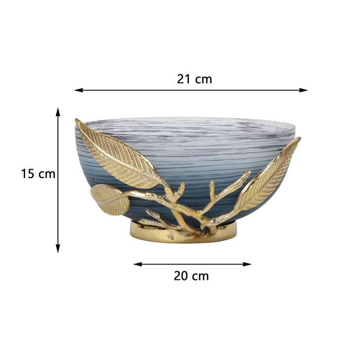 Enchanted Vine Glass Centerpiece | Vine-Wrapped Bowl for Stunning Tables
