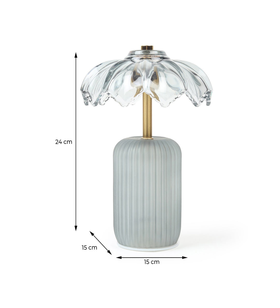 Novelle Crystelle Sculpted Glass Table Lamp Style 2 view 3