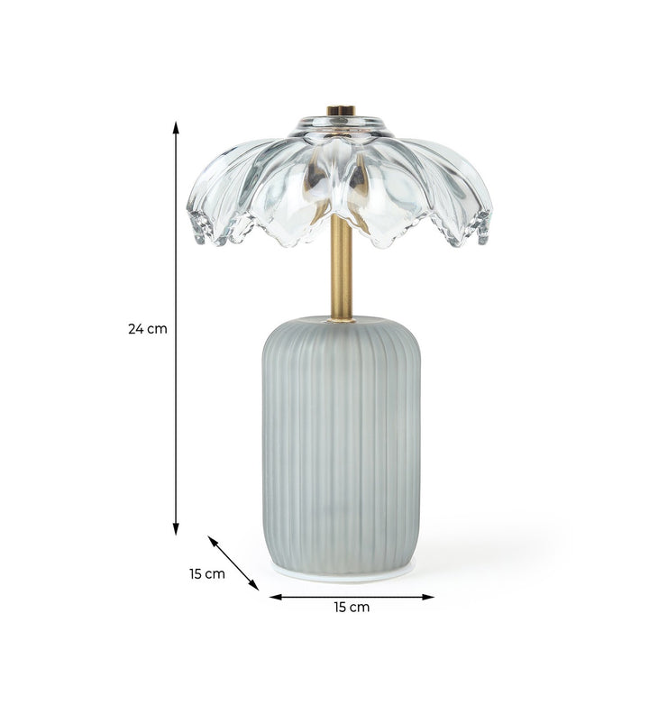 Novelle Crystelle Sculpted Glass Table Lamp Style 2 view 3