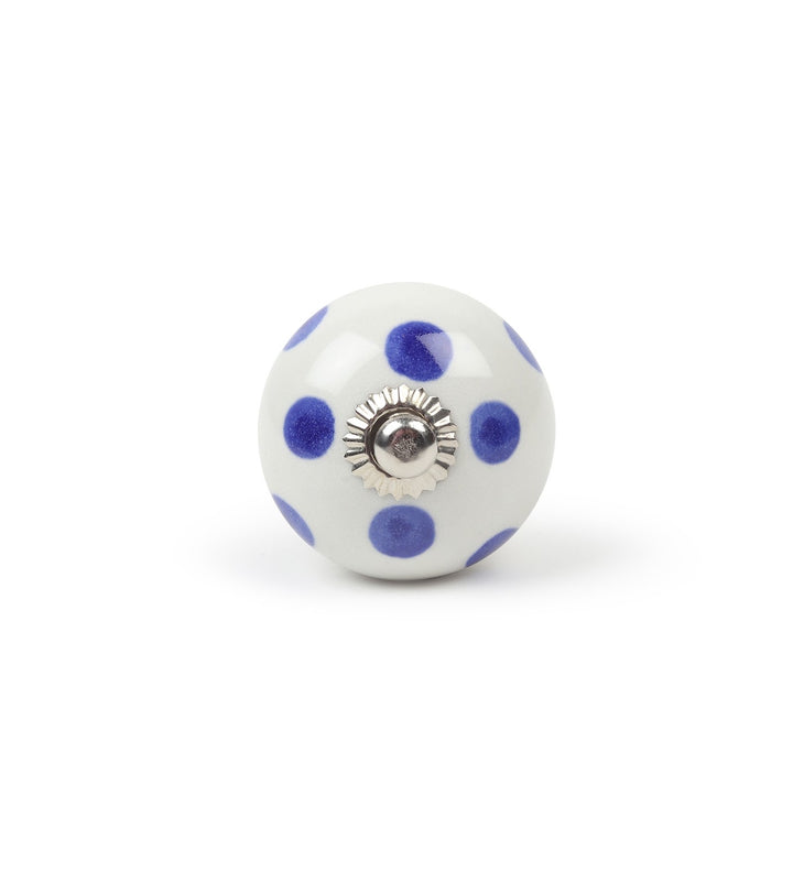 Blue Belle Hand Painted Ceramic Drawer Knobs Set of 6 view 4