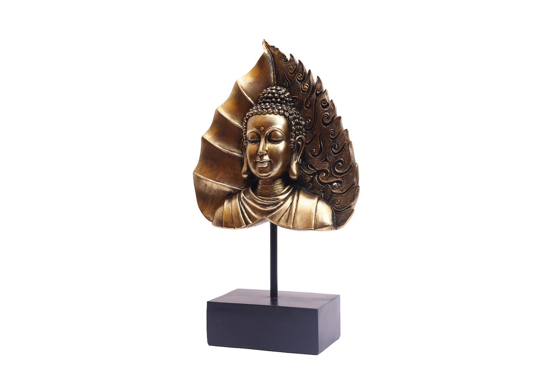 Expobazaar Golden Buddha Resin Sculpture for Elegant Home Decor