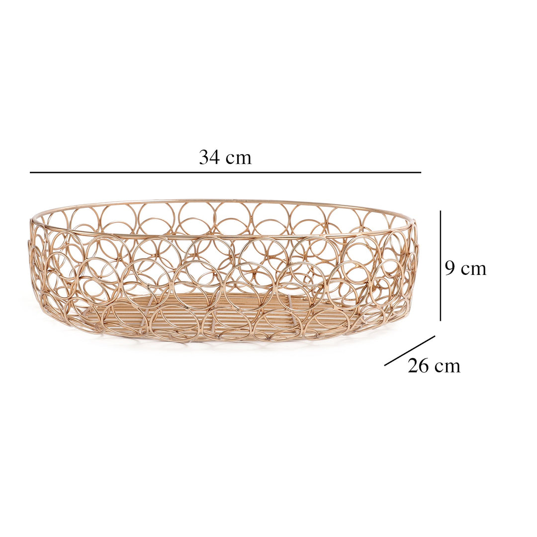 Expobazaar Meza Basket copper finish