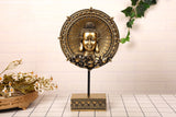 Expobazaar Antique Buddha Head Resin Sculpture for Peaceful Decor