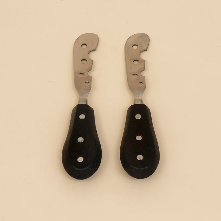 Cheese knife and spreader serving set