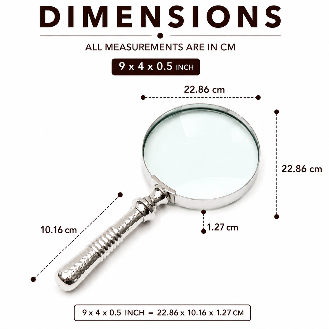 Fallon Round Handheld Table Magnifier