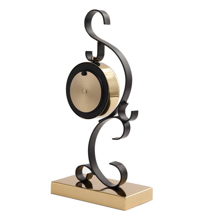 Expobazaar Black Round  Stellar Mirage Desk Clock